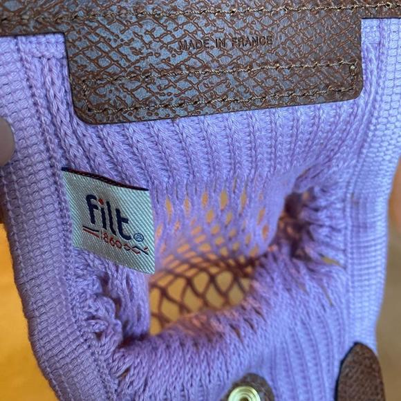 Le Pliage Extra Small Filet Knit Shoulder Bag Lilac - Picture 4 of 6